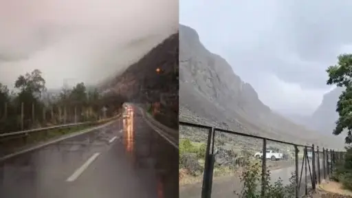 La lluvia sorprendió a todos en el Cajón del Maipo, Captura