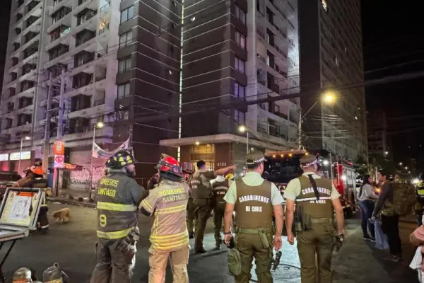 Incendio en edificio de Estación Central ,Redes sociales