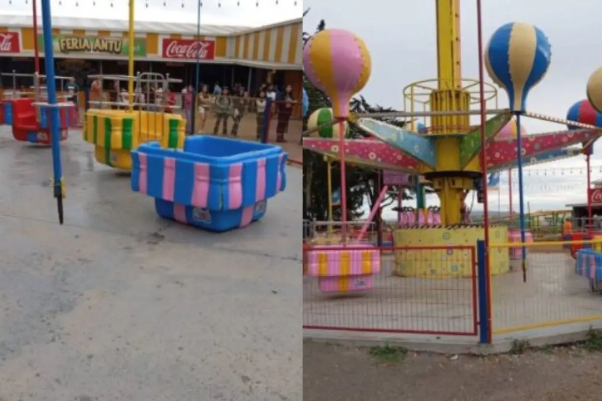 Una compleja situación se vivió en juegos mecánicos, Captura