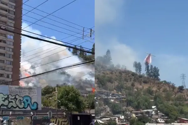 Incendio en el Cerro San Cristóbal ,Captura