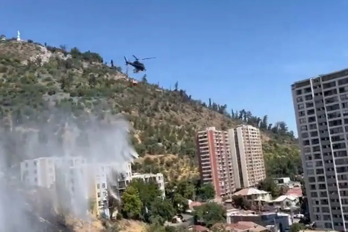 Incendio controlado en el Cerro San Cristóbal, Captura