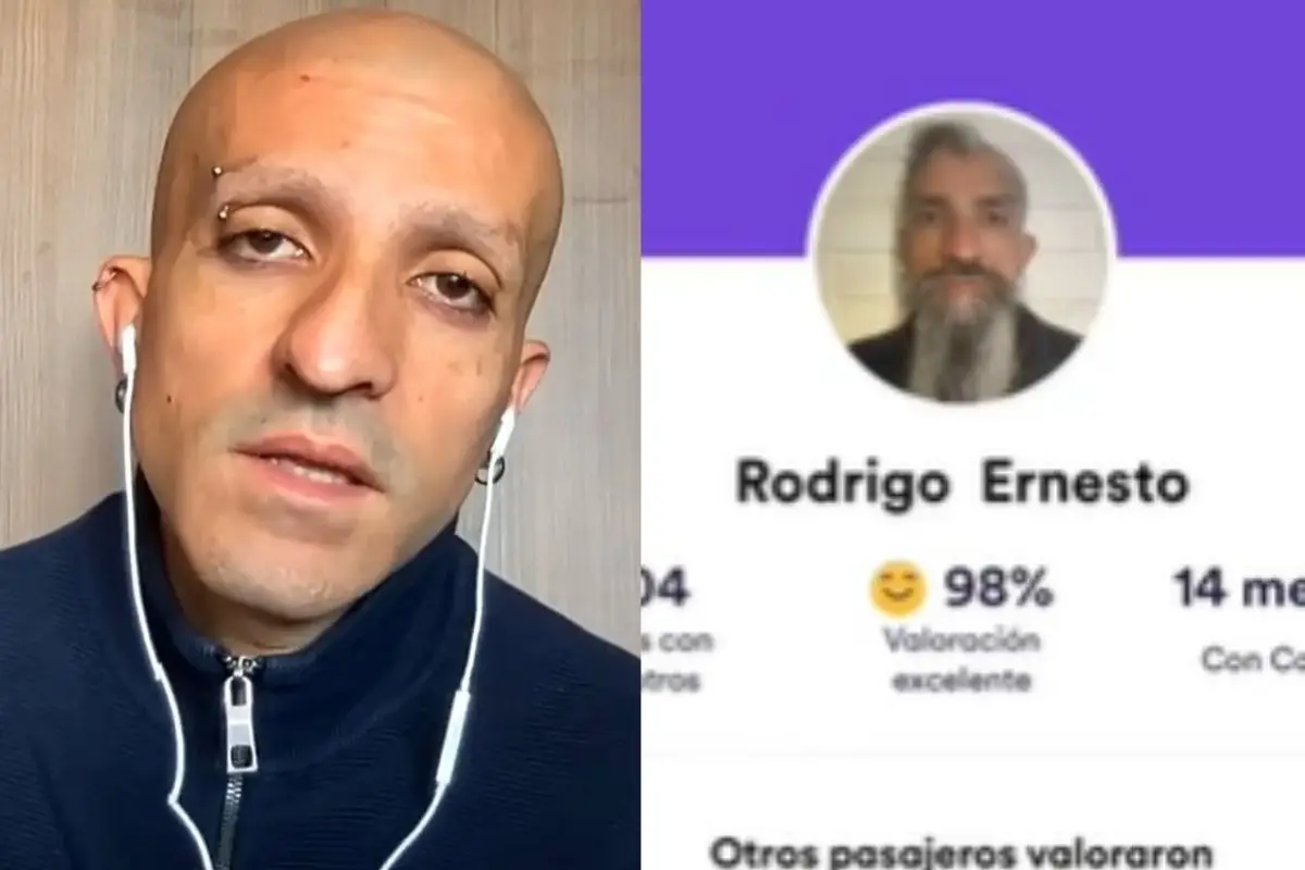 Rodrigo Rojas Vade y su perfil de Cabify, Captura de pantalla
