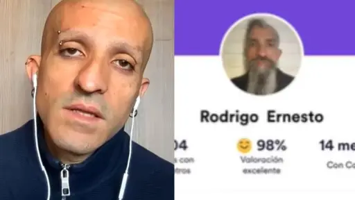 Rodrigo Rojas Vade y su perfil de Cabify, Captura de pantalla