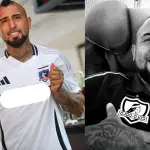 Arturo Vidal tapa el logo de Jugabet, Captura