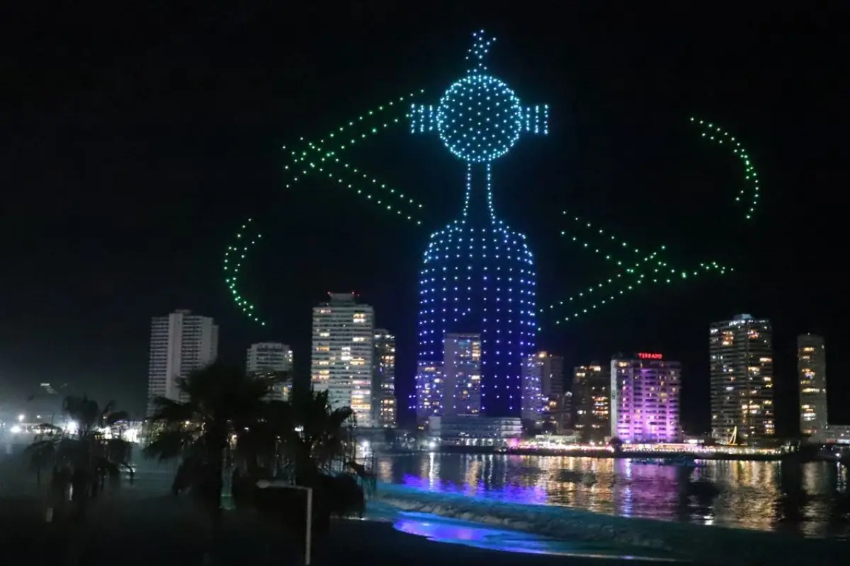 Show con drones para la llegada de 2025, Captura