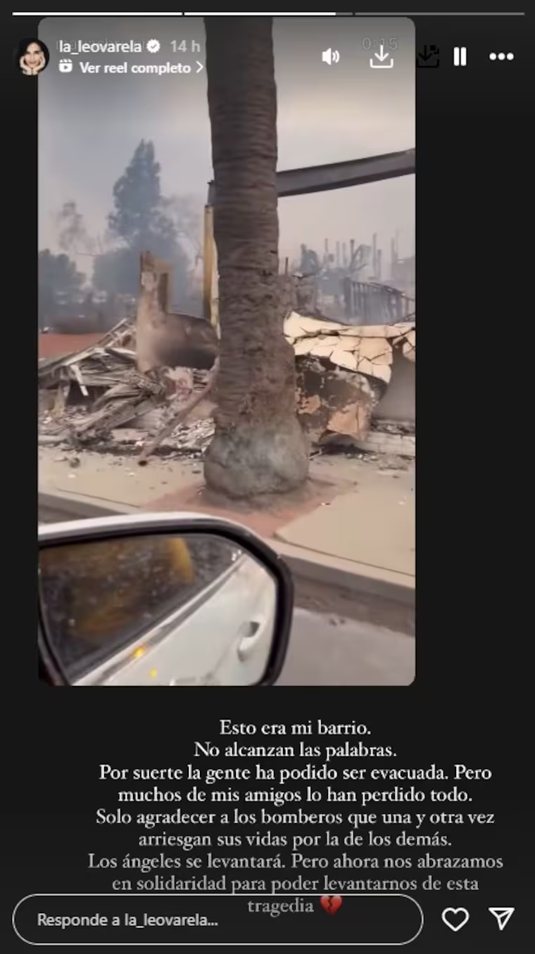 El drama de Leonor Varela por los incendios en Los Ángeles - Leonor Varela | Instagram