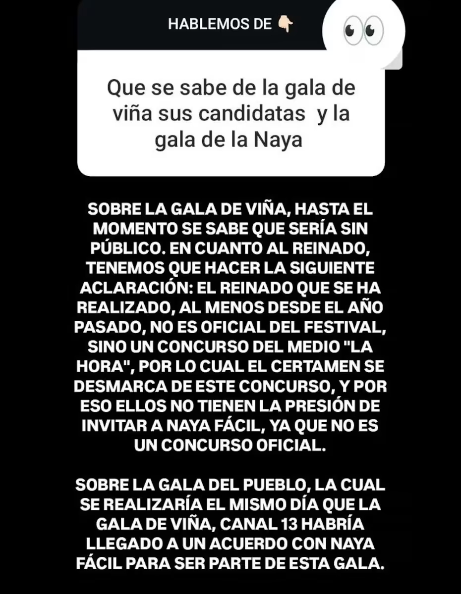 ¿Canal 13 llegó a un acuerdo con Naya Fácil? - Infama | Instagram