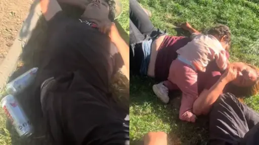 Indignante video de padres ebrios exponiendo a su hijo al sol, TikTok