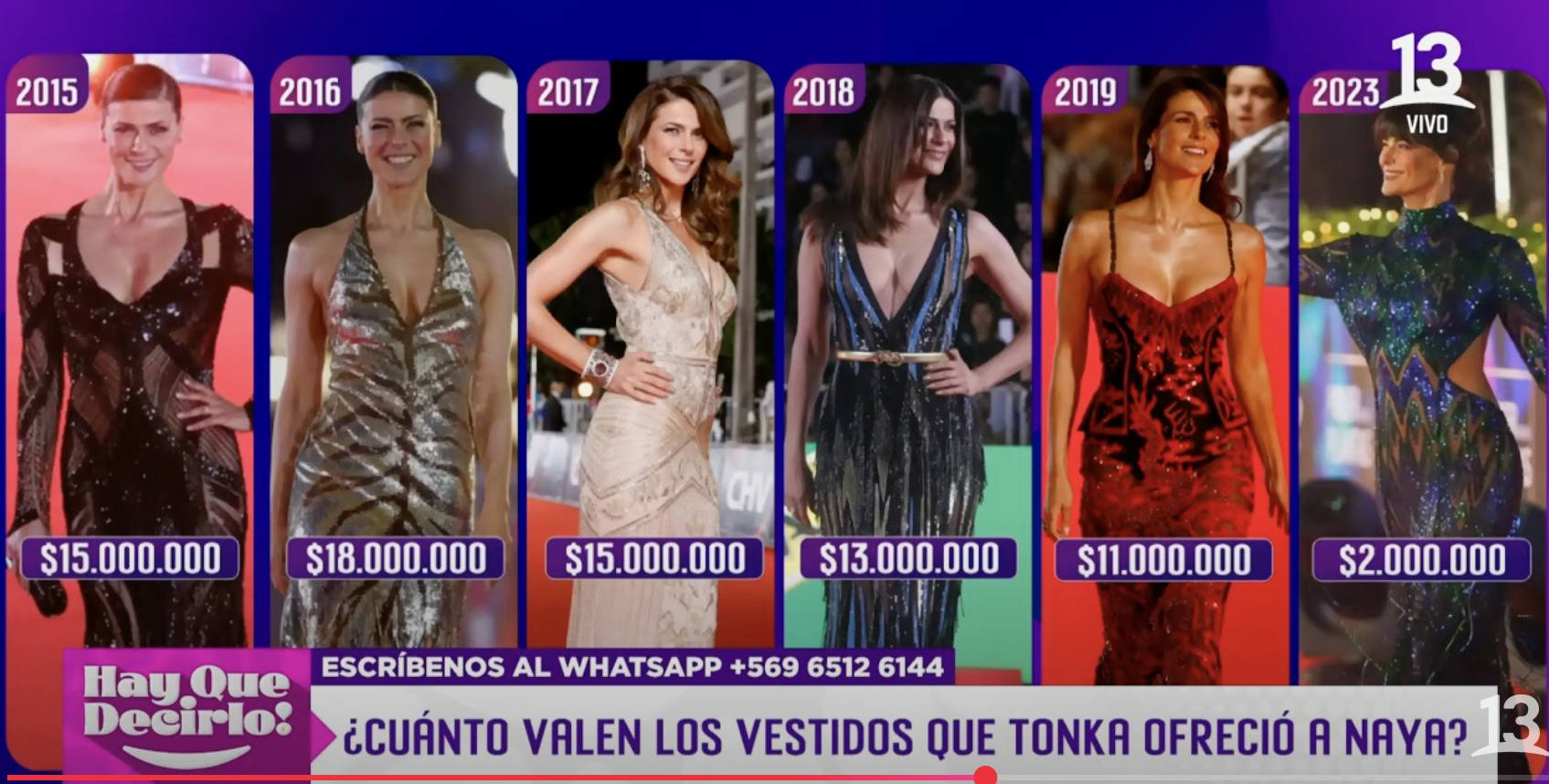 Estos son los vestidos de Tonka Tomicic - Canal 13