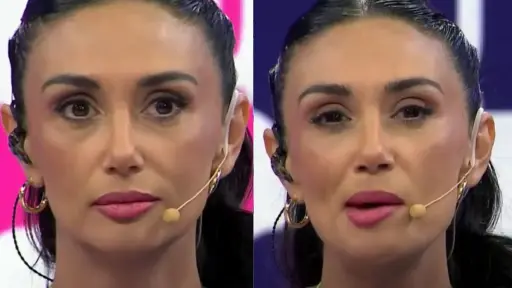 Pamela Díaz sufrió parálisis facial en TV, Captura