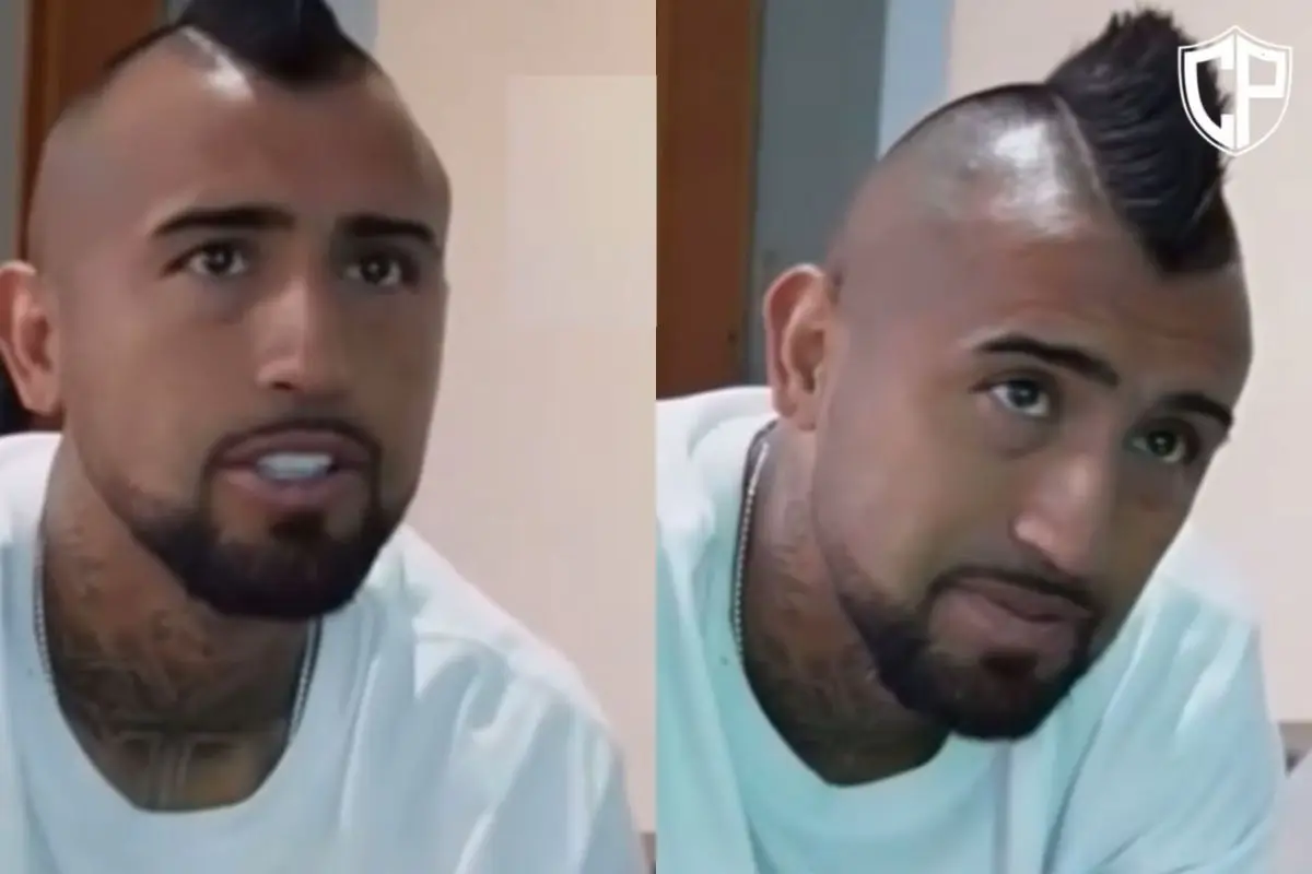 Arturo Vidal vio el partido de Colo Colo por TV, Captura