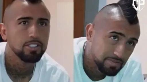 Arturo Vidal vio el partido de Colo Colo por TV, Captura