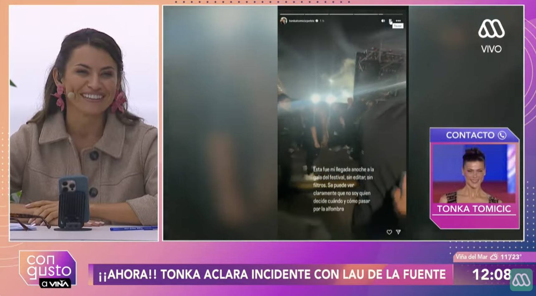 Tonka Tomicic se defendió. - Mega