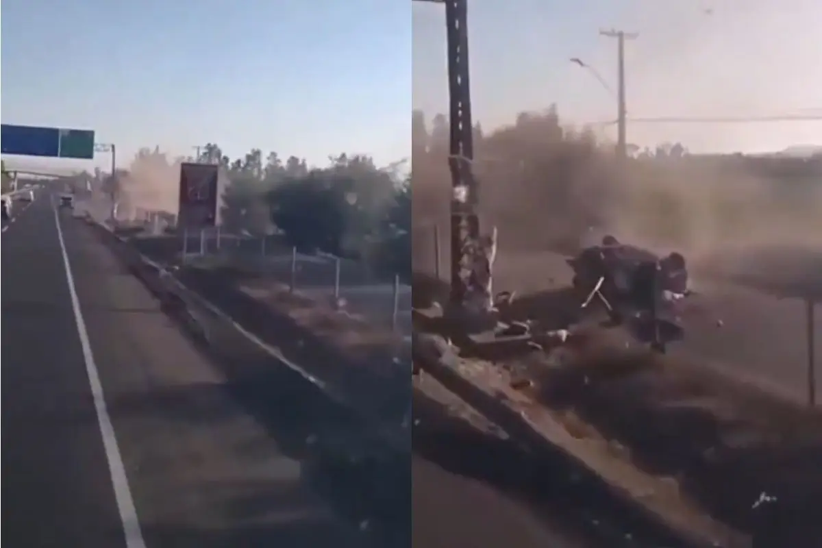 El instante exacto del accidente en la Ruta 5 Sur, Captura