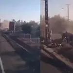 El instante exacto del accidente en la Ruta 5 Sur, Captura