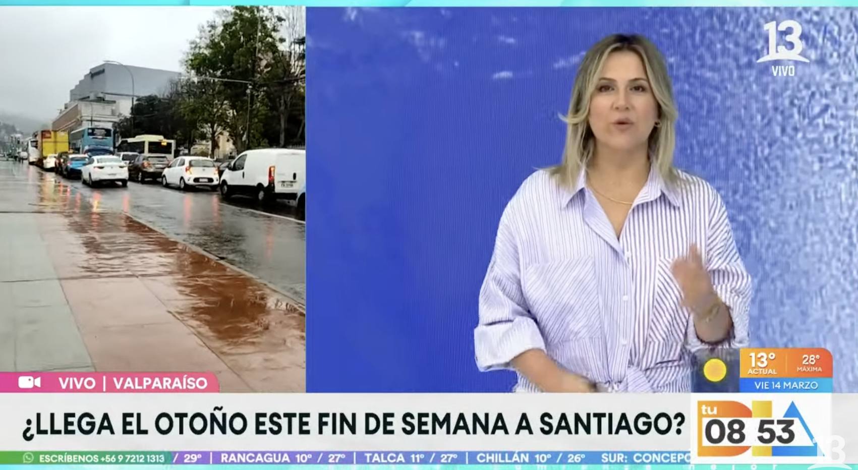 Michelle Adam anticipa llegada del otoño. - Canal 13