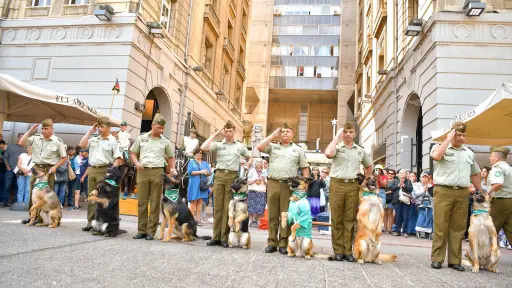 Carabineros participando de la actividad, Cedida