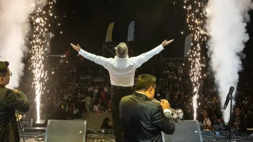 Luis Jara frente al público en Caldera, Cedida