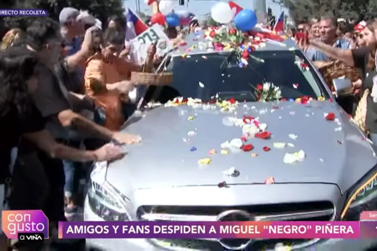 La despedida de Negro Piñera en la Pérgola de las Flores, Captura de Mega