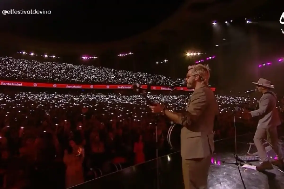 Morat y el público de la Quinta Vergara, Captura de pantalla