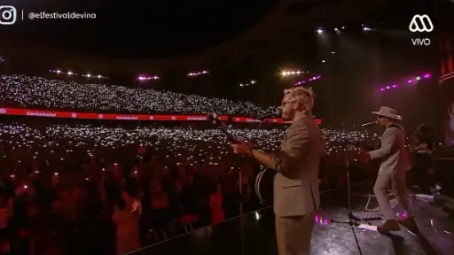 Morat y el público de la Quinta Vergara, Captura de pantalla