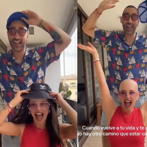 Karla Melo y su pareja se raparon ,Captura