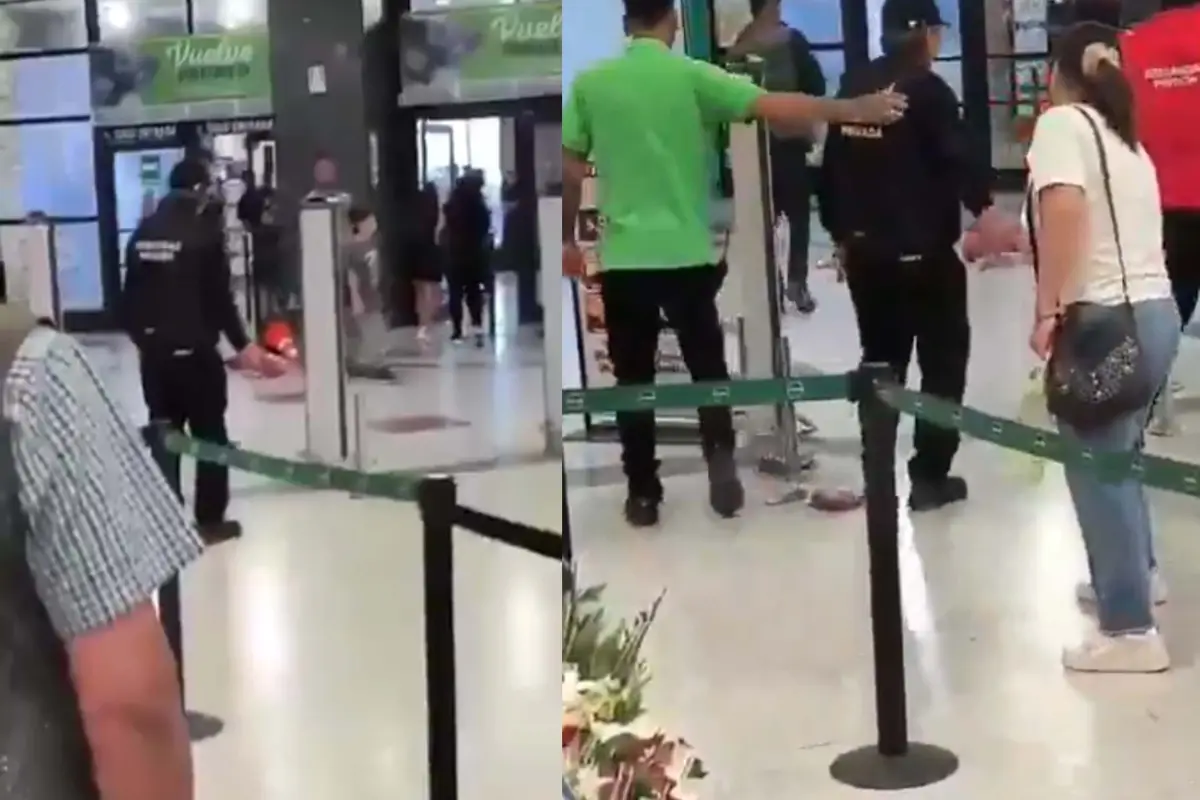 Guardia se enfrentó a delincuente en supermercado de Copiapó , Redes sociales 