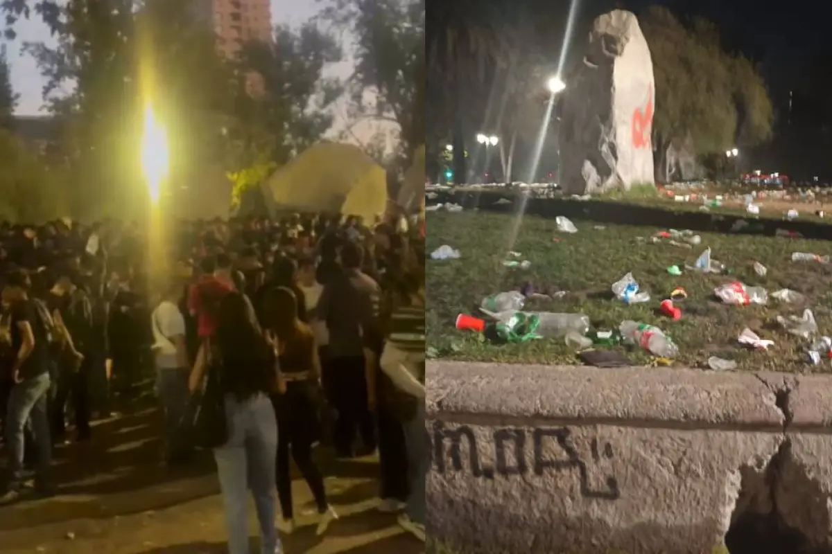 Masiva fiesta universitario en Parque Almagro se salió de control, Redes sociales | X