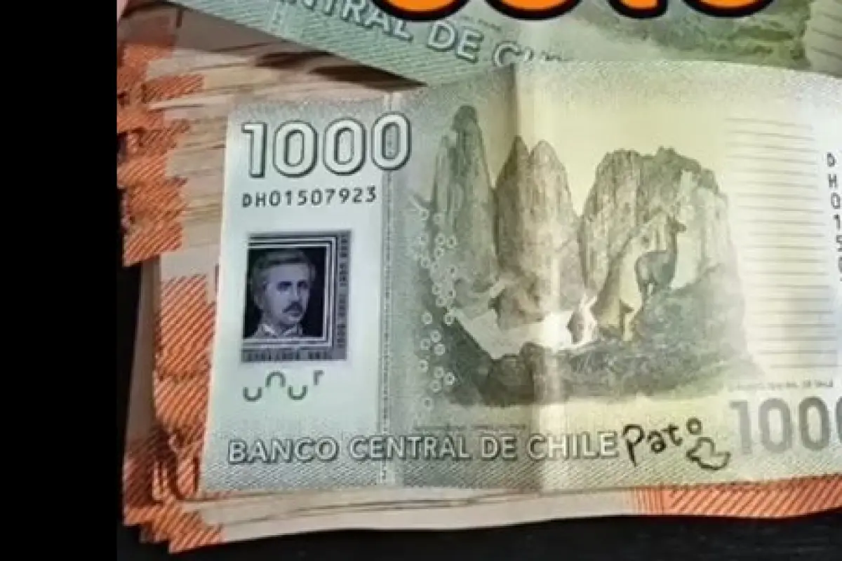 Encontró un billete de mil pesos con un pato dibujado y ganó un millón de pesos , Cedido