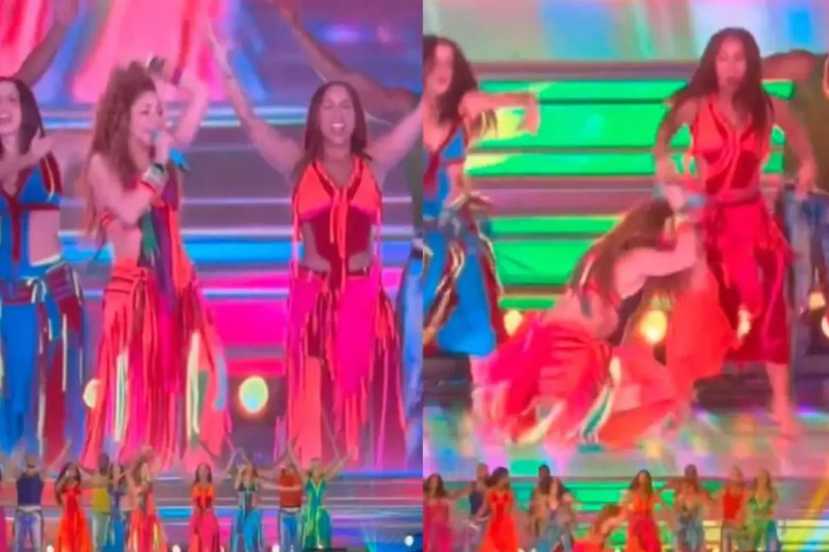 Shakira evitó caída en concierto en Chile, Captura de TikTok