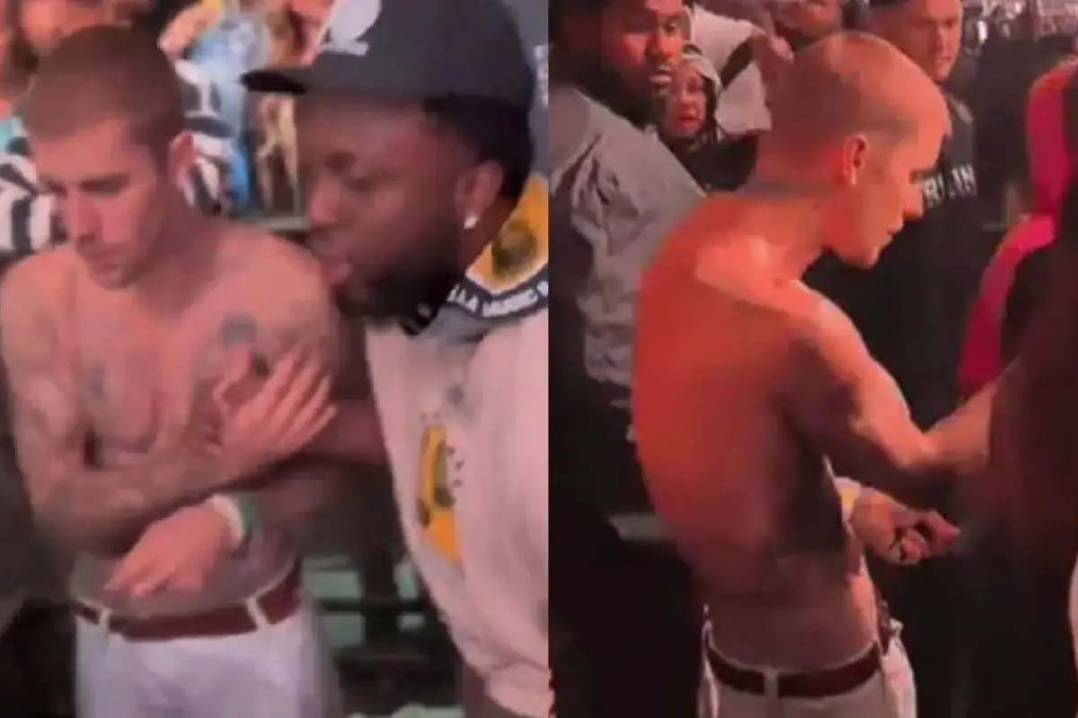 El errático comportamiento de Justin Bieber en Coachella, Captura de redes sociales