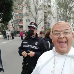 Juan Carlos ''Palta'' Meléndez personificando al Papa Francisco , Cedida
