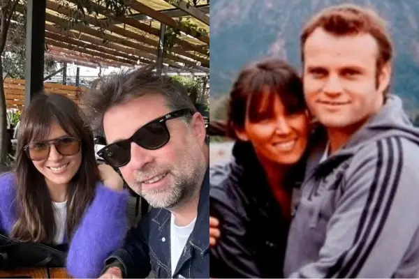 Andrea Sanhueza con Carlos Romero / Andrea Sanhueza con Roberto Bruce ,Archivo