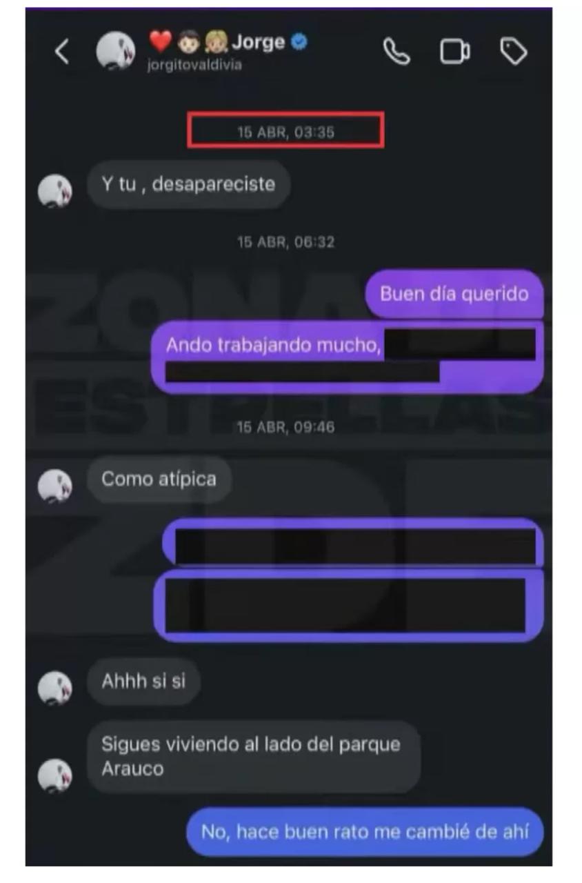 Ests es el chat del Mago con Thais Jordao - Instagram