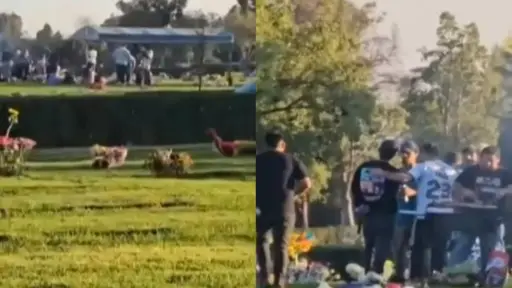 Polémica por asado y fiesta en cementerio de Maipú, Captura de redes sociales