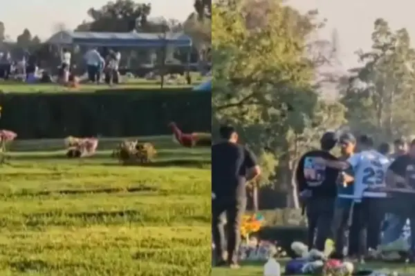 Polémica por asado y fiesta en cementerio de Maipú ,Captura de redes sociales