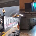 Vendedores ambulantes treparon a carros del metros en estación La Cisterna, red X