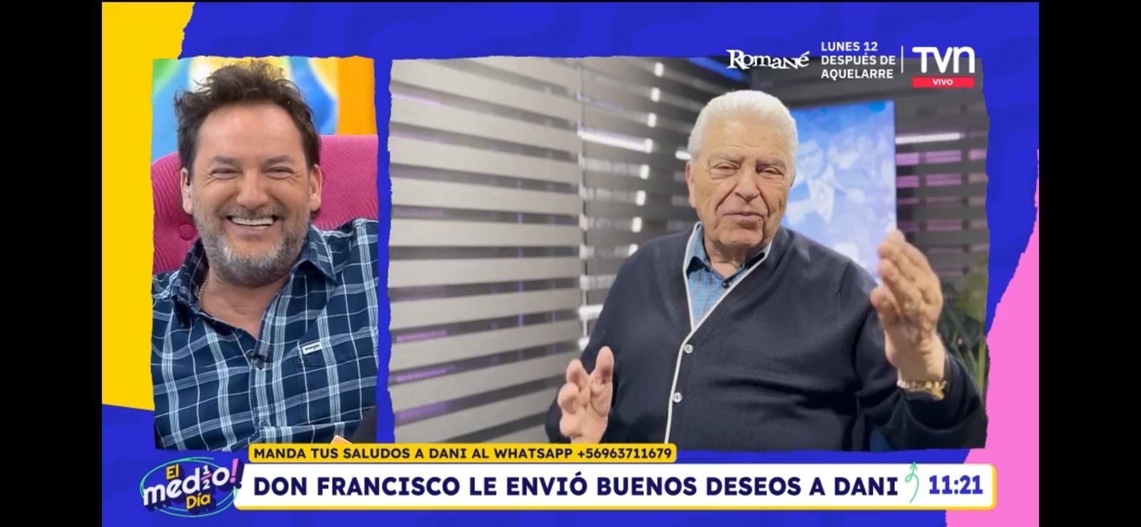 Don Francisco saludó a Daniel Fuenzalida - Captura de TVN