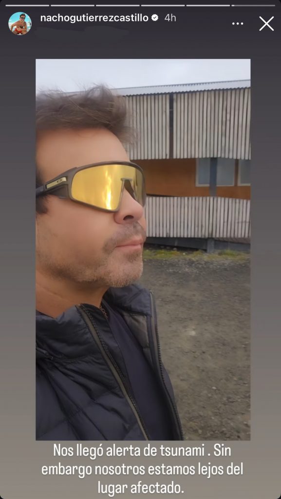 Nacho Gutiérrez y su experiencia en el terremoto de Magallanes - Nacho Gutiérrez | Instagram