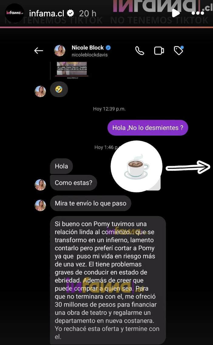 Nicole Block destrozó a su ex. - Instagram
