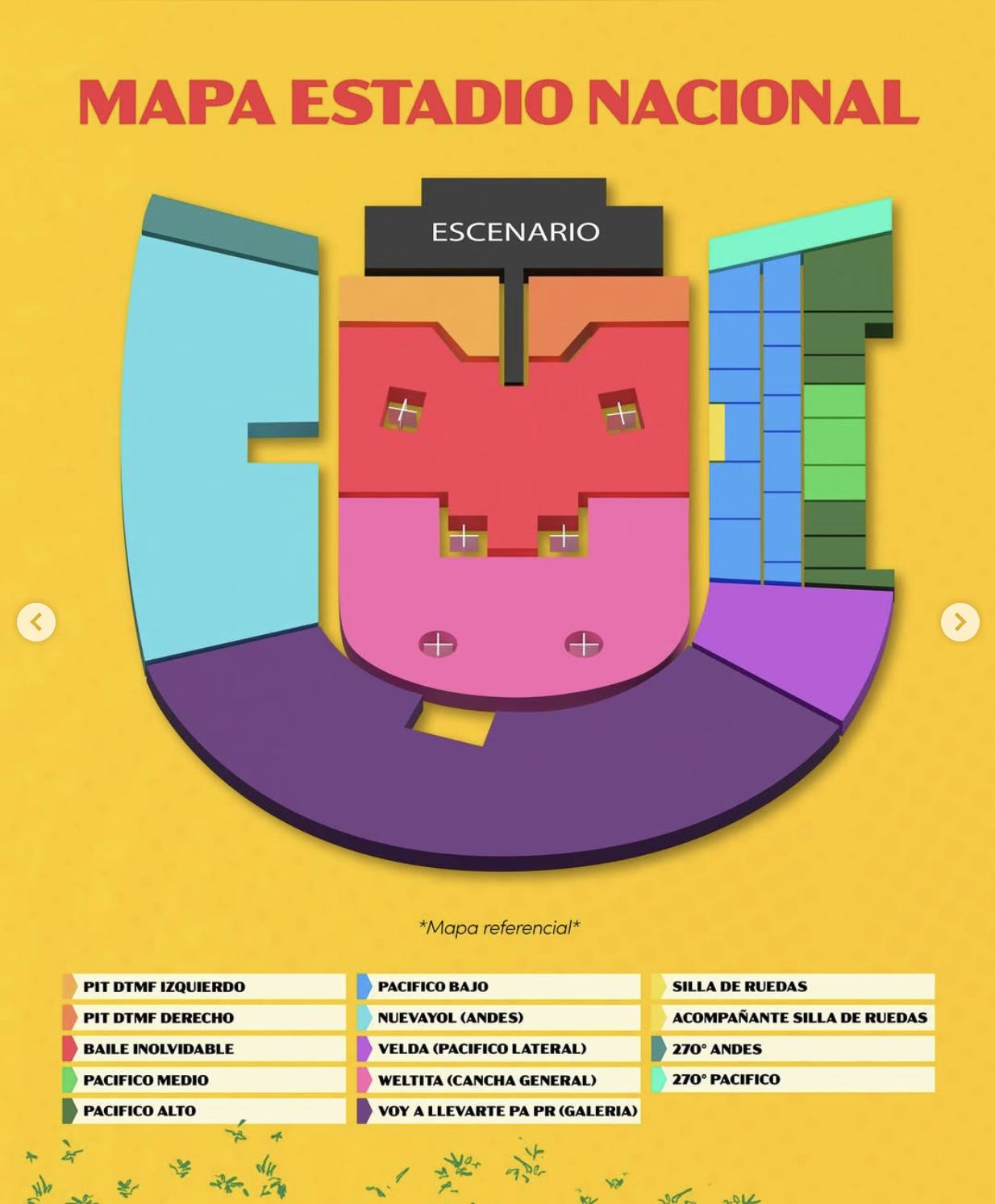 Mapa Estadio Nacional Bad Bunny - Punto Ticket