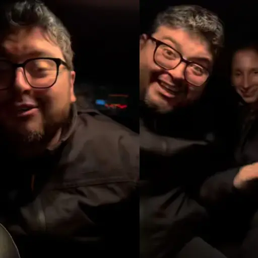 Luis Slimming junto a su esposa ,Captura
