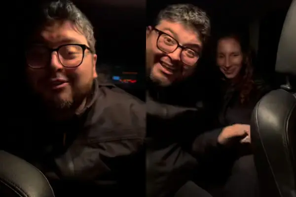 Luis Slimming junto a su esposa ,Captura