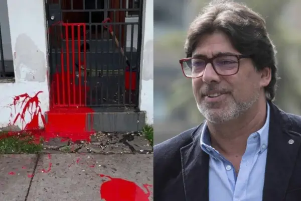 Vandalizan la casa de Daniel Jadue con pintura roja ,Redes sociales | Referencial