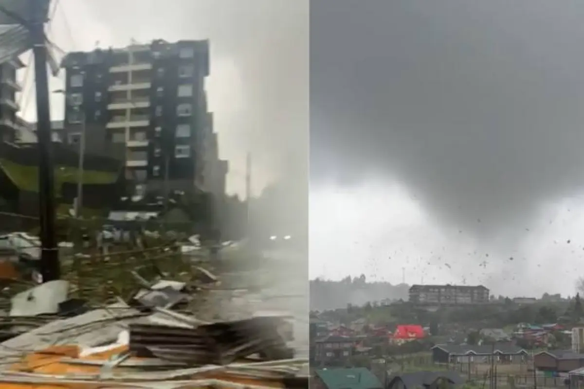 Tornado en Puerto Varas , Captura de redes sociales