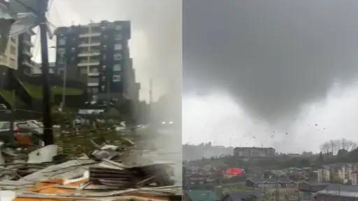 Tornado en Puerto Varas , Captura de redes sociales