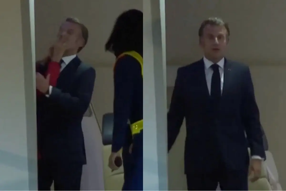 Emmanuel Macron recibió la "bofetada" de su esposa, Captura de pantalla