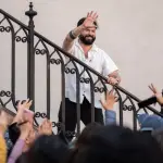 Boric recibió a los curiosos en La Moneda, Cedida