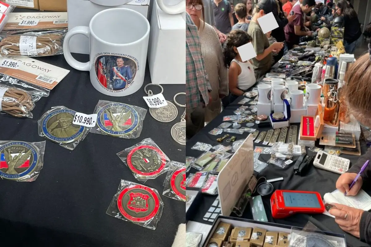 Souvenirs de Pinochet en el Día de los Patrimonios, red X