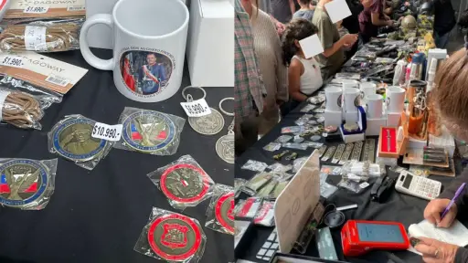 Souvenirs de Pinochet en el Día de los Patrimonios, red X